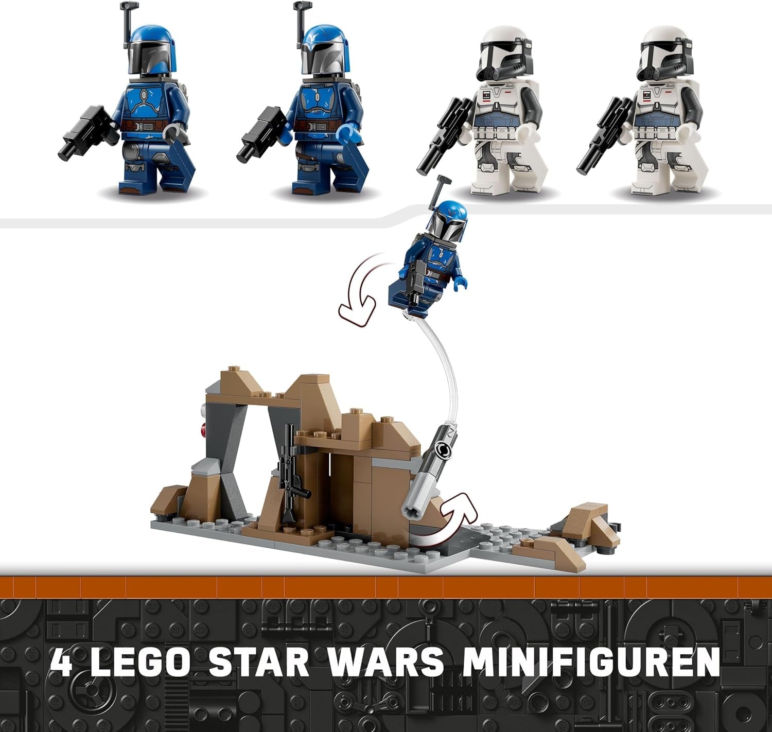 LEGO Star Wars: Mandalorian Ambush on Mandalore Battle Pack, Abenteuer-Bauspielzeug für Kinder, Sammel-Action-Set, Geschenkidee für Jungen und Mädchen 75373 Bausets Besuchen Sie den LEGO-Store