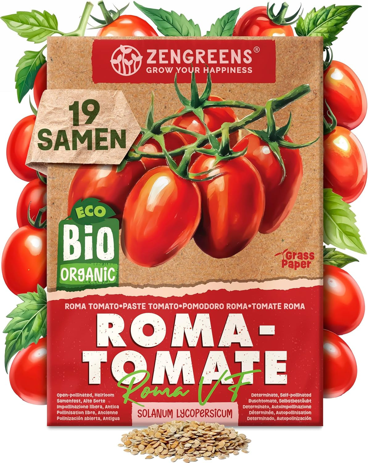 Bio-Tomatensamen im 10er-Set – 10 Tomatensamen für den einfachen Anbau im Garten, Balkon oder Hochbeet – Pflanzensamen – Setzlinge