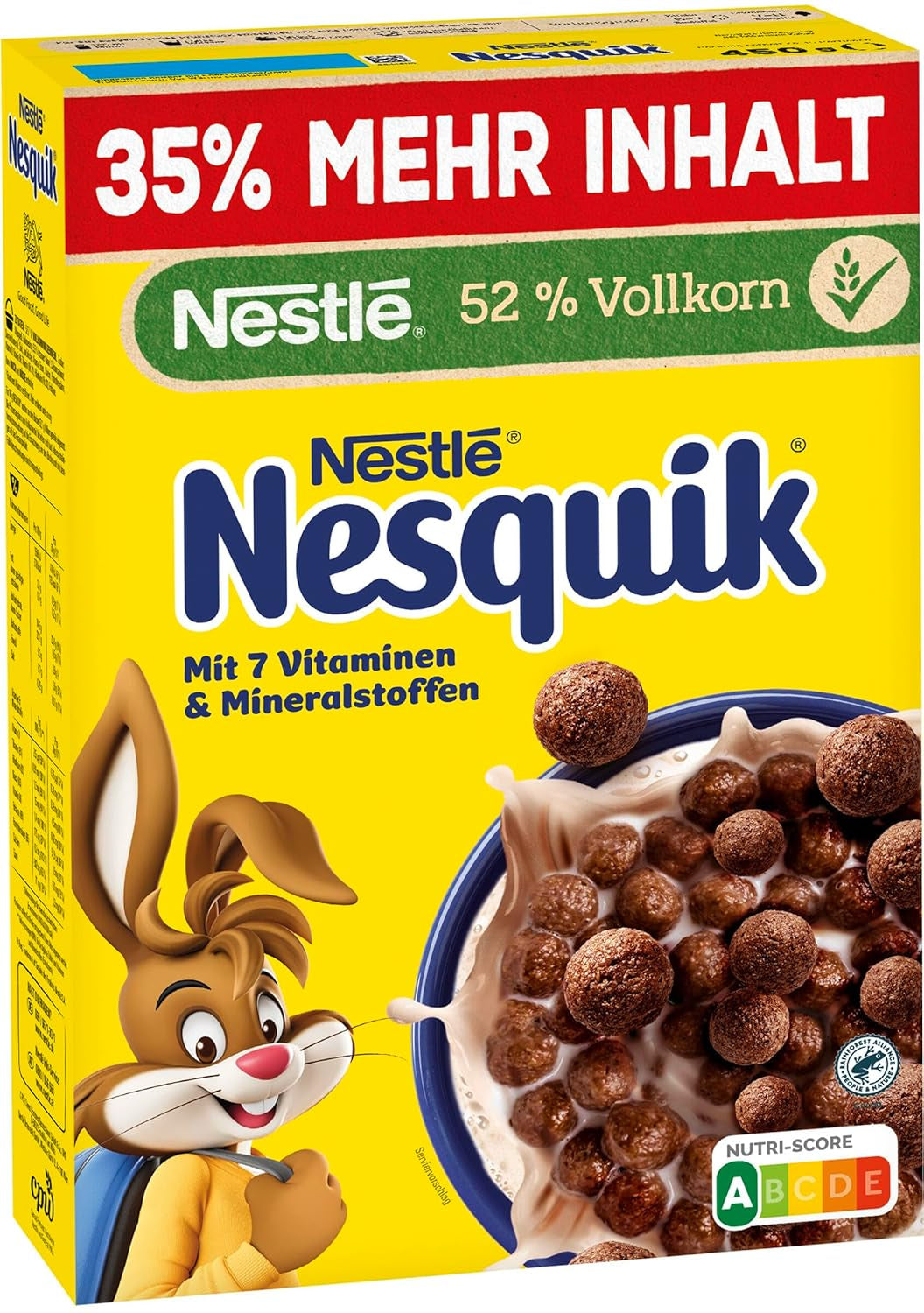 Nesquik Nestlé Nesquik Crunchy Breakfast, Müsli mit Schokolade und Vollkorn, 1 Packung (1 x 330g)