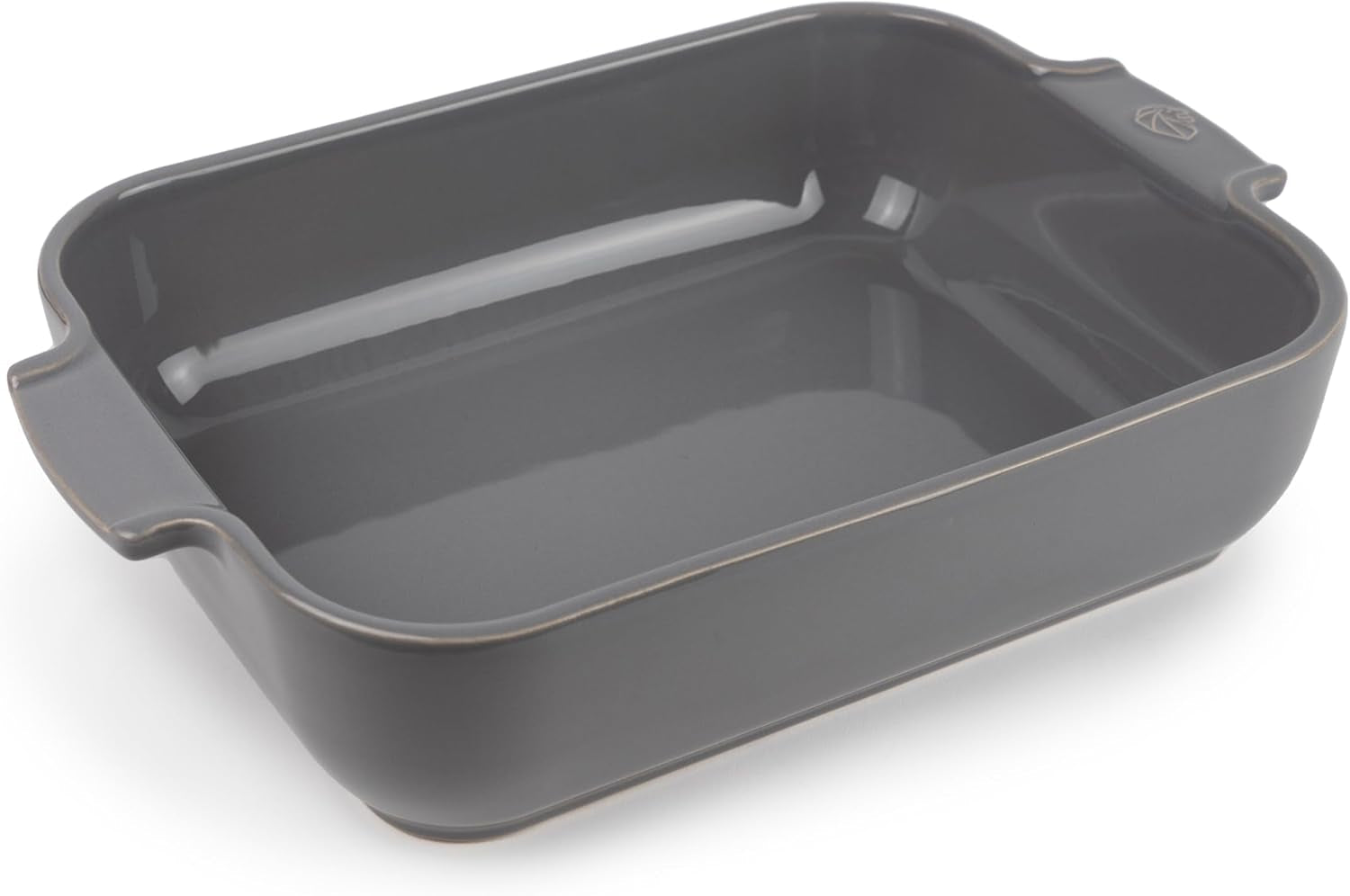 Peugeot Appolia Rechteckige Auflaufform Mit Griffen, Keramik, Schiefer / Grau, 7.2X31X21.7 Cm, Fassungsvermögen: Ca. 2 L, 60060 Formen und Bleche zum Backen Naty Shop Hellgrau