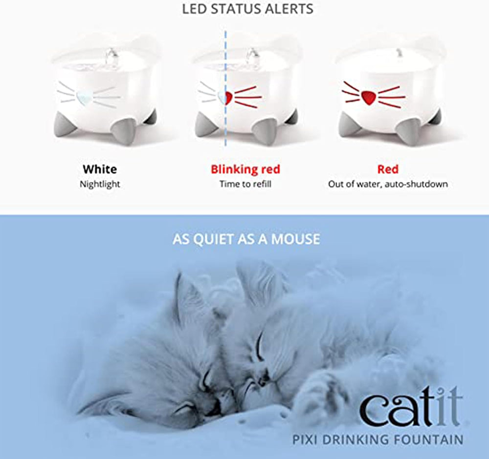 Catit Pixi Trinkbrunnen für Katzen, Weiß, 1 Stück (1er Pack)