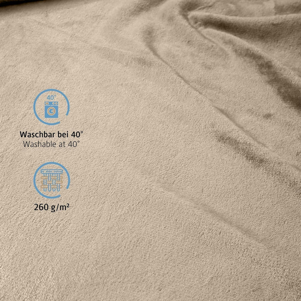 Komfortec Flauschdecke, Kuscheldecke, Fleecedecke, Öko-Tex zertifiziert, superweich, 150X200 cm, 260 G/M², beige Betten und Decken Besuchen Sie den Komfortec-Store