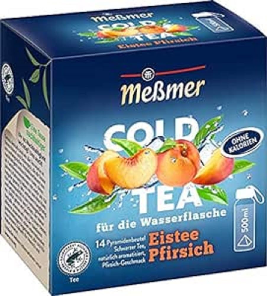 Meßmer Cold Tea Sommer-Beere | 14 pliculețe piramidale | Fără gluten | Fără lactoză | Vegan