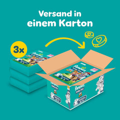 Pampers Baby-Dry Puppy Patrol Edition Windeln, Größe 4, 222 Windeln, 9 kg – 14 kg, bis zu 100 % Auslaufschutz und Komfort die ganze Nacht