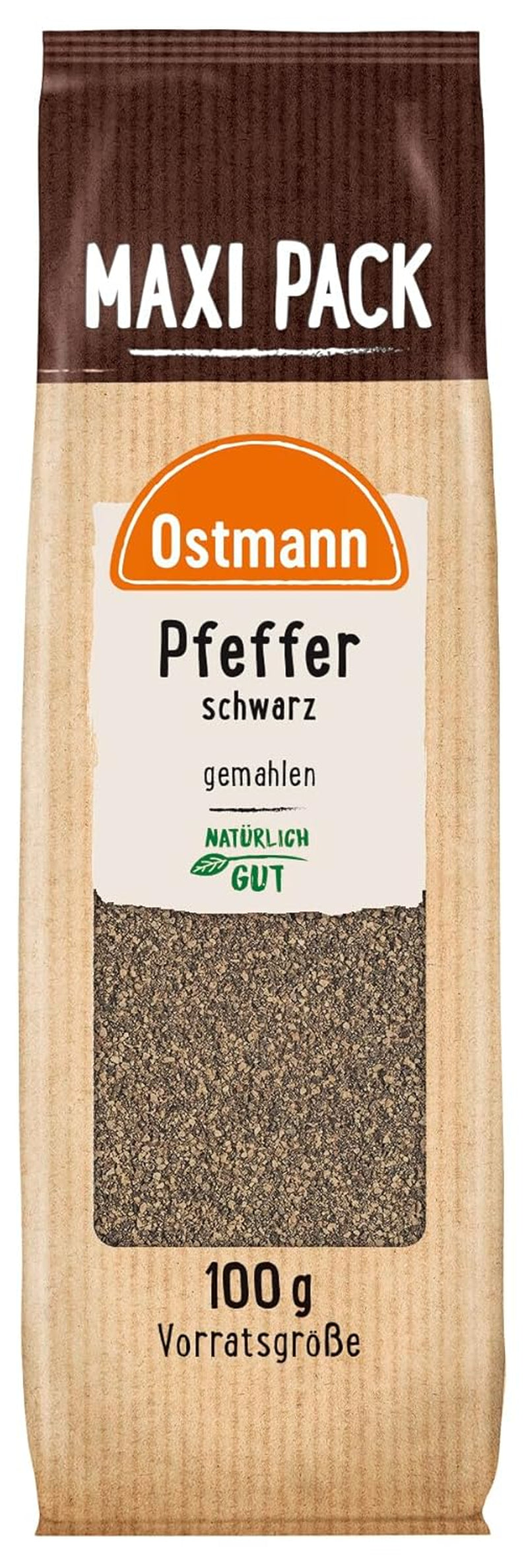 Ostmann Pfeffer schwarz gemahlen, 100 g