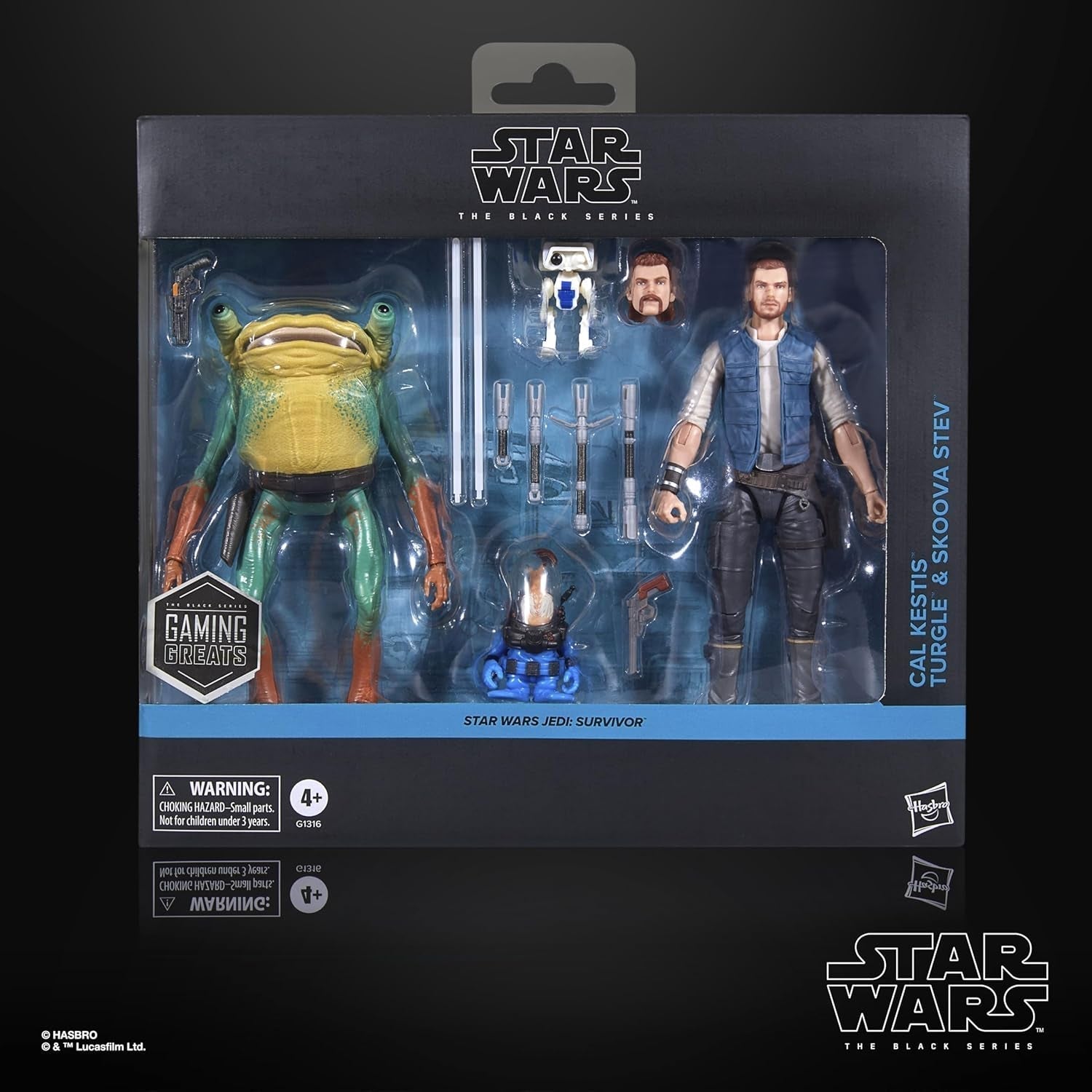 Star Wars Black Series Cal Kestis, Turgle & Skoova Stev, Star Wars Jedi: Survivor Actionfiguren zum Sammeln (Maßstab 15 cm) Actionfiguren Naty Shop
