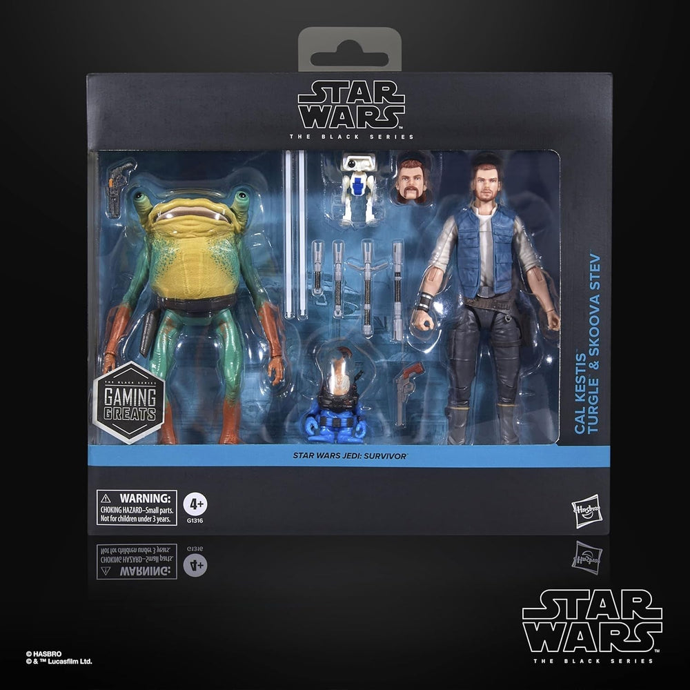Star Wars Black Series Cal Kestis, Turgle & Skoova Stev, Star Wars Jedi: Survivor Actionfiguren zum Sammeln (Maßstab 15 cm) Actionfiguren Naty Shop