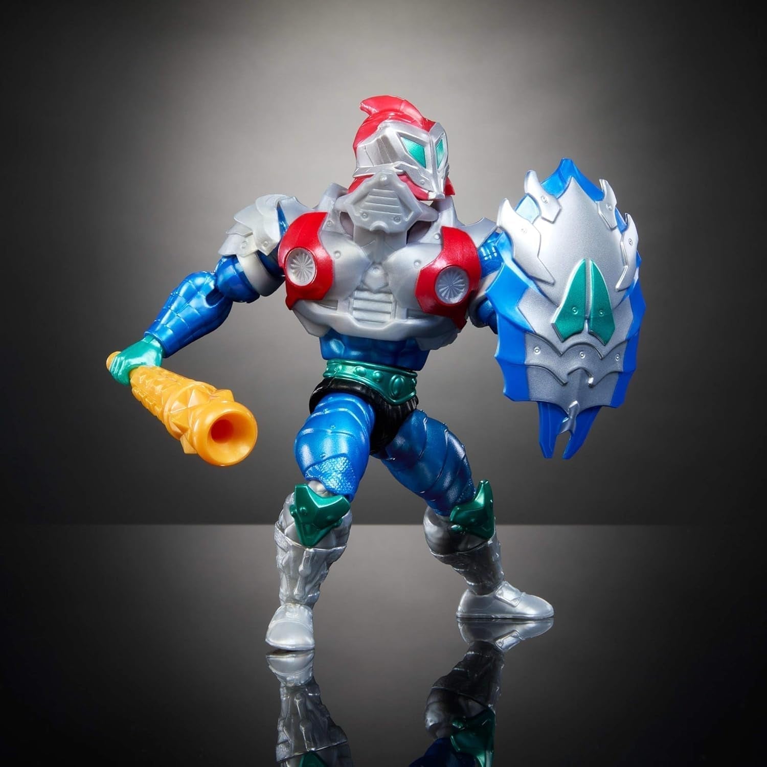 Masters of the Universe Origins Turtles of Grayskull Mekaneck Reptile Wars bewegliche Actionfigur, Teenage Mutant Ninja und MOTU Crossover Hero Toy, JBN00, [Mehrfarbig] Actionfiguren Naty Shop
