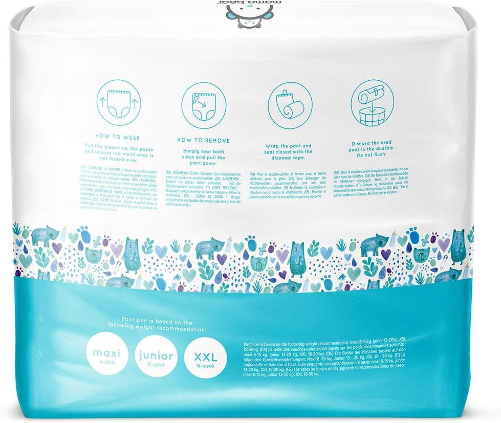 Amazon-Marke: Mama Bear Pull-Up XXL-Windeln, Größe 6 (18–30 kg), 72 Stück (2 Packungen mit 36 ​​Stück)