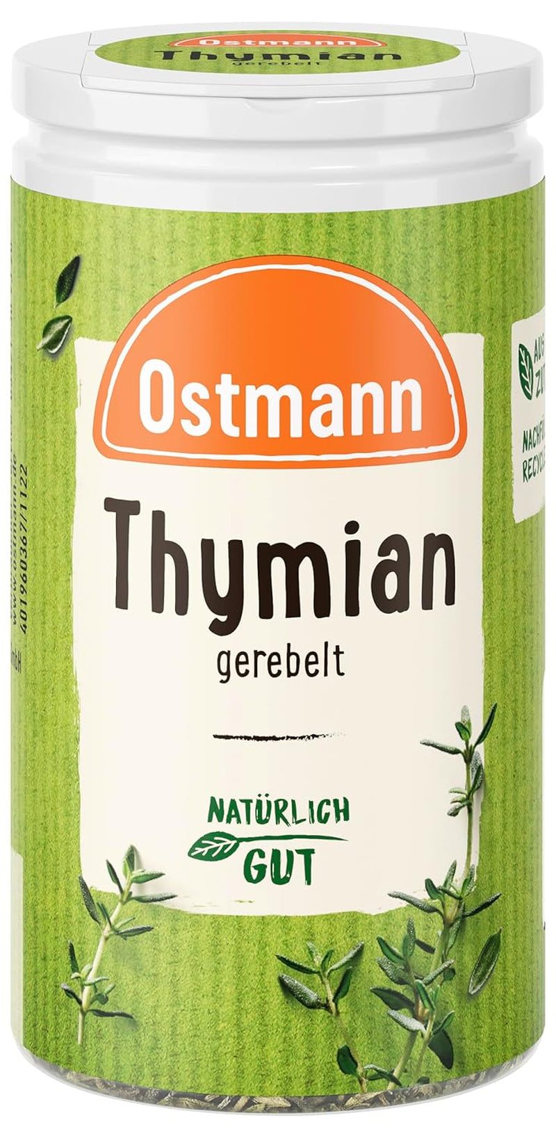 Ostmann Thymian gerebelt 15 g Thymian-Gewürz für viele Fleisch-, Fisch-, Pilz-, und Gemüsegerichte der mediterranen Küche, Menge: 1 Stück