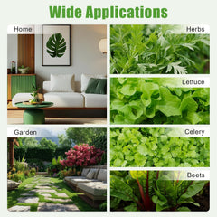 Hydrokultur-Anbauset mit 36 ​​Pflanzgefäßen, 100 x 50 x 30 cm großes Hydrokultur-Anbauset, Wasserpumpen-Hydrokultur-Anbausystem, erdlose PVC-U-Pflanzenanbausysteme