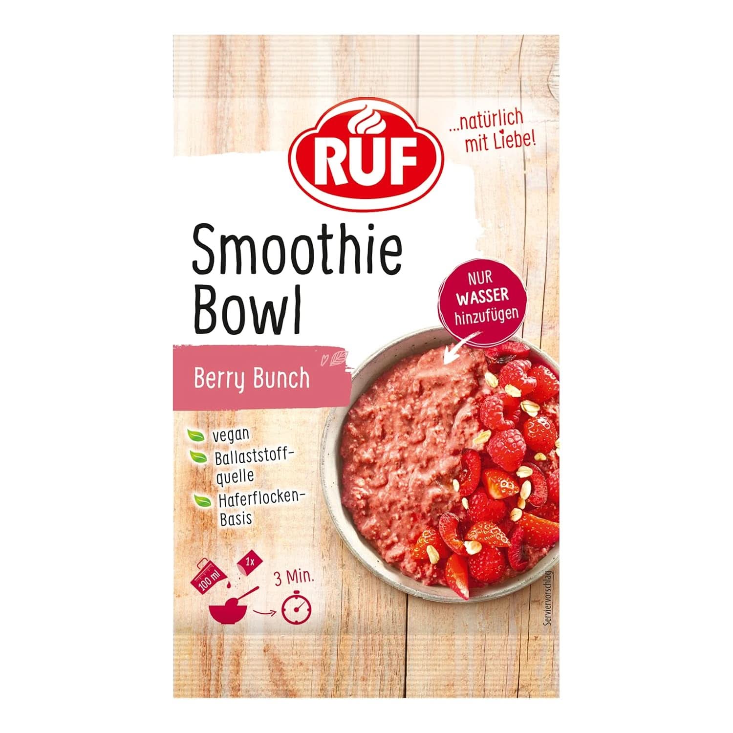 RUF Smoothie Bowl Berry Bunch, 50 grame Cereale Naty Shop Buchet de fructe de pădure 50 grame