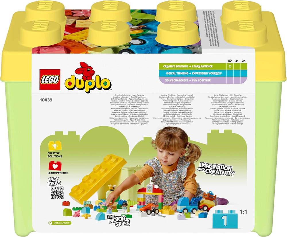 LEGO DUPLO Classic Brick Box Cars and Trucks, Fahrzeug-Spielset für Kinder ab 1,5 Jahren, kreatives Lernspielzeug, Autospielzeug und Rennwagen-Set 10439 Bausätze Besuchen Sie den LEGO-Store