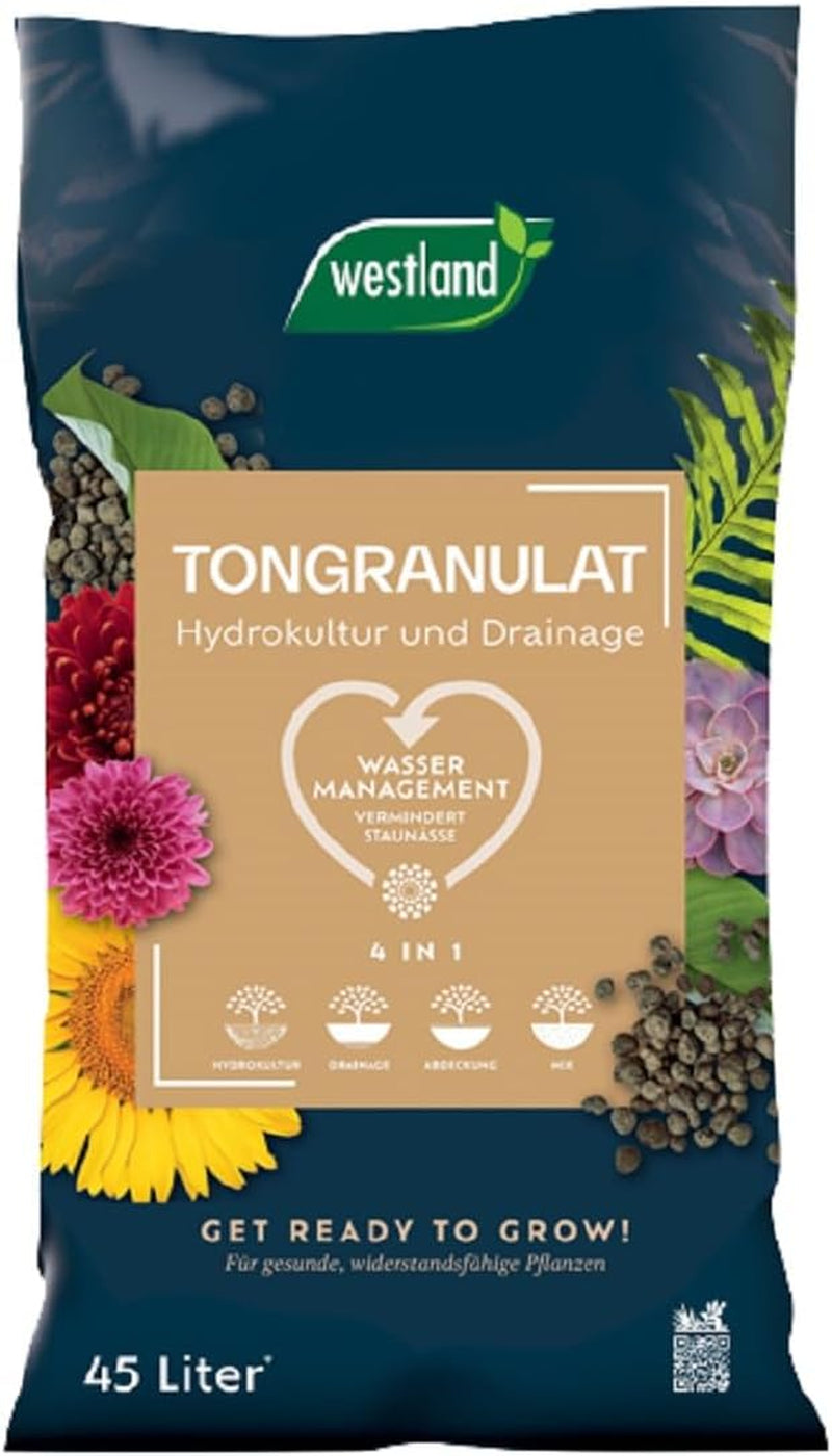 Westland Tongranulat, 5 l – Granulat für Pflanzen, ideal für Hydrokulturen, Drainagesubstrat ohne chemische Zusätze, für den Innen- und Außenbereich
