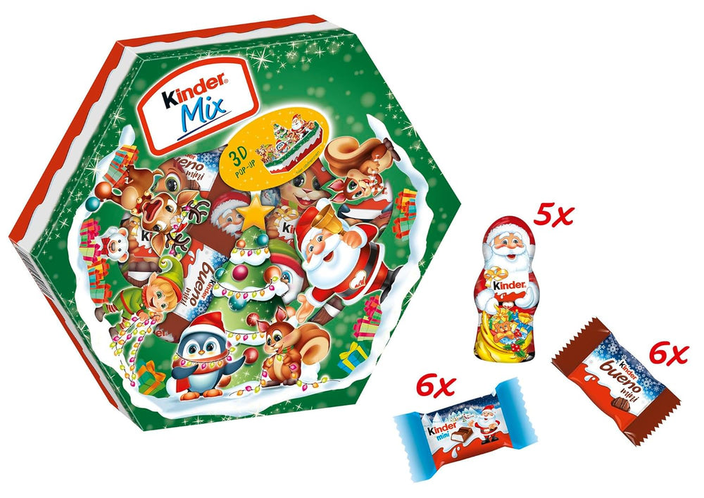 Kinder Mix Weihnachtsteller – leckere Schokoladenspezialitäten aus dem Kinder-Sortiment – ​​143g