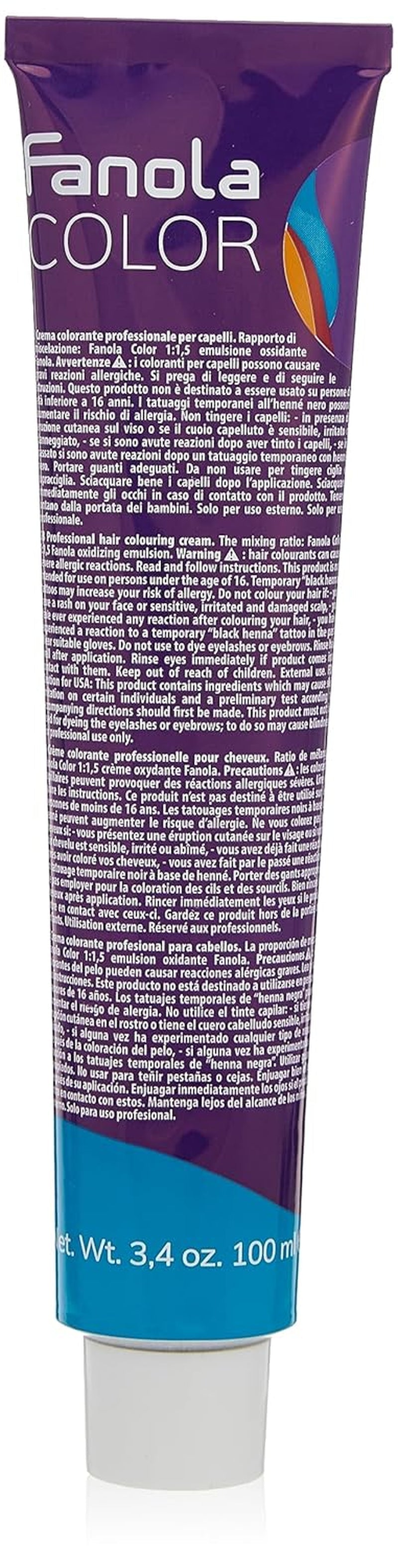 Fanola crema colore Cremă colorantă 7.0 Blond, 100 ml Vopsea pentru par Naty Shop 8.44 Blond deschis viu cupru