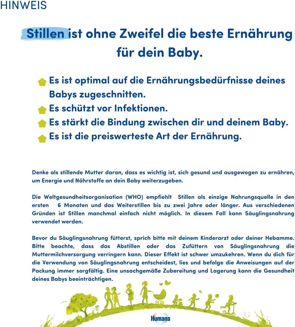 Humana PROBALANCE 2 Folgemilch, nach dem 6. Monat, 750 Gramm Mutter und Kind Naty Shop