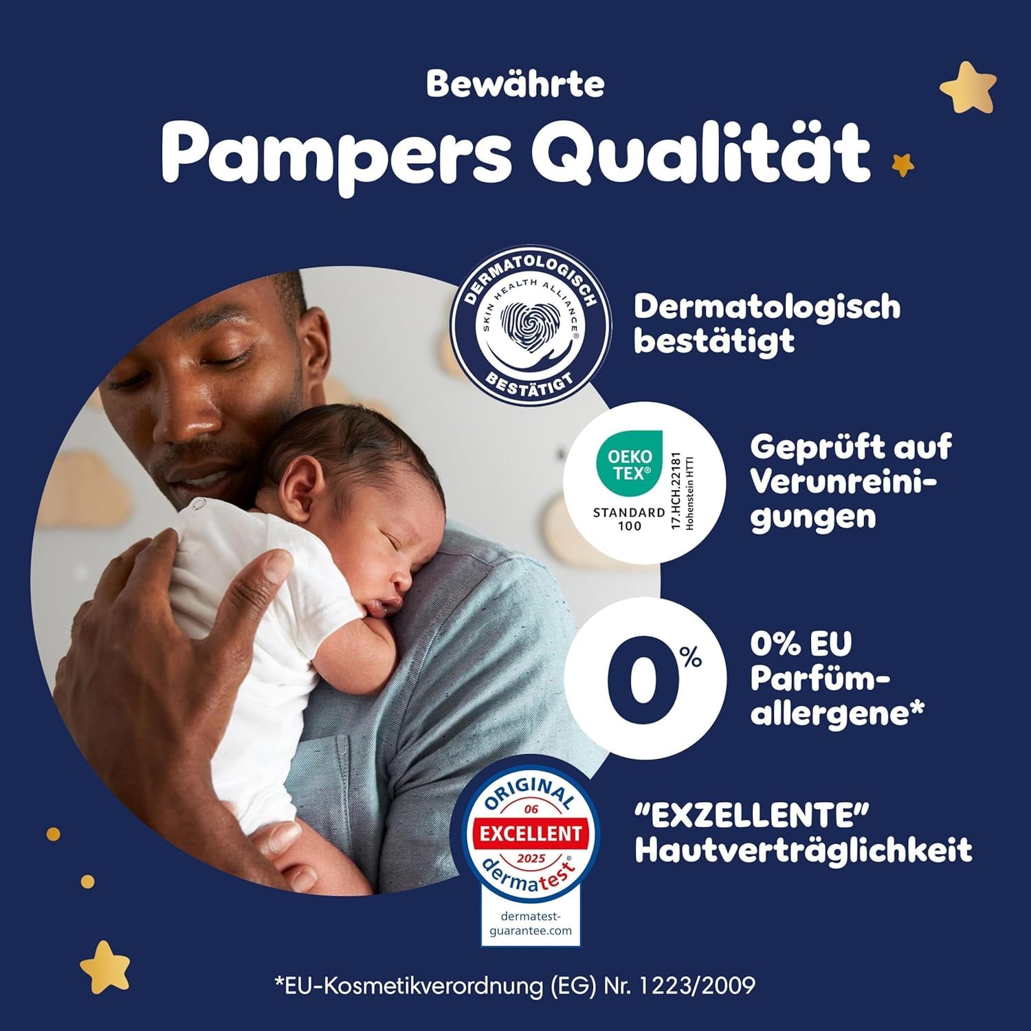 Pampers Night Pants Windeln der Größe 6, 138 Stück, 13 kg–19 kg, bieten zusätzlichen Schutz für die ganze Nacht.
