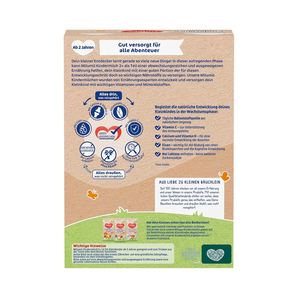 Milupa Milumil Wachstumsmilch 2+ - Ab 1 Jahr - Für Kleinkinder in der Wachstumsphase - 5 x 550 g
