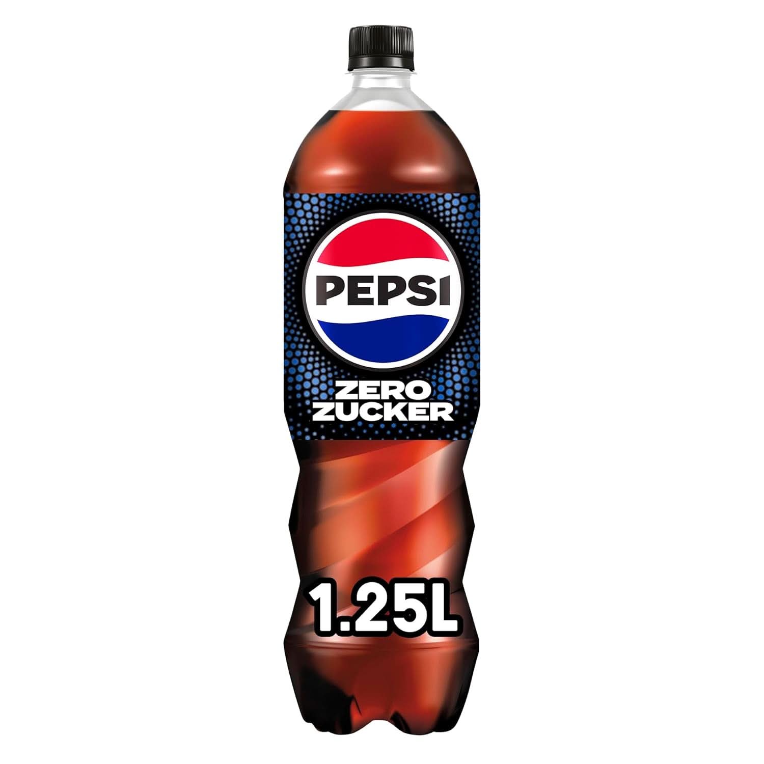 Pepsi Zero Sugar, Erfrischungsgetränk ohne Zucker, koffeinhaltige Cola, Set 6 x 1,25 Liter Alkoholfreie Getränke Naty Shop