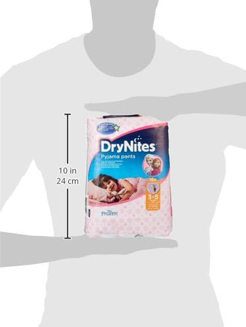 Huggies DryNites Nachtwäsche für Mädchen, 3–5 Jahre (16–23 kg), 2 x 16 Stück