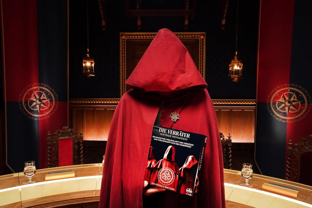 Goliath: Traitors, Brettspiele für Kinder ab 12 Jahren, Partyspiele für 4-6 Spieler, das Spiel basiert auf der gleichnamigen TV-Serie