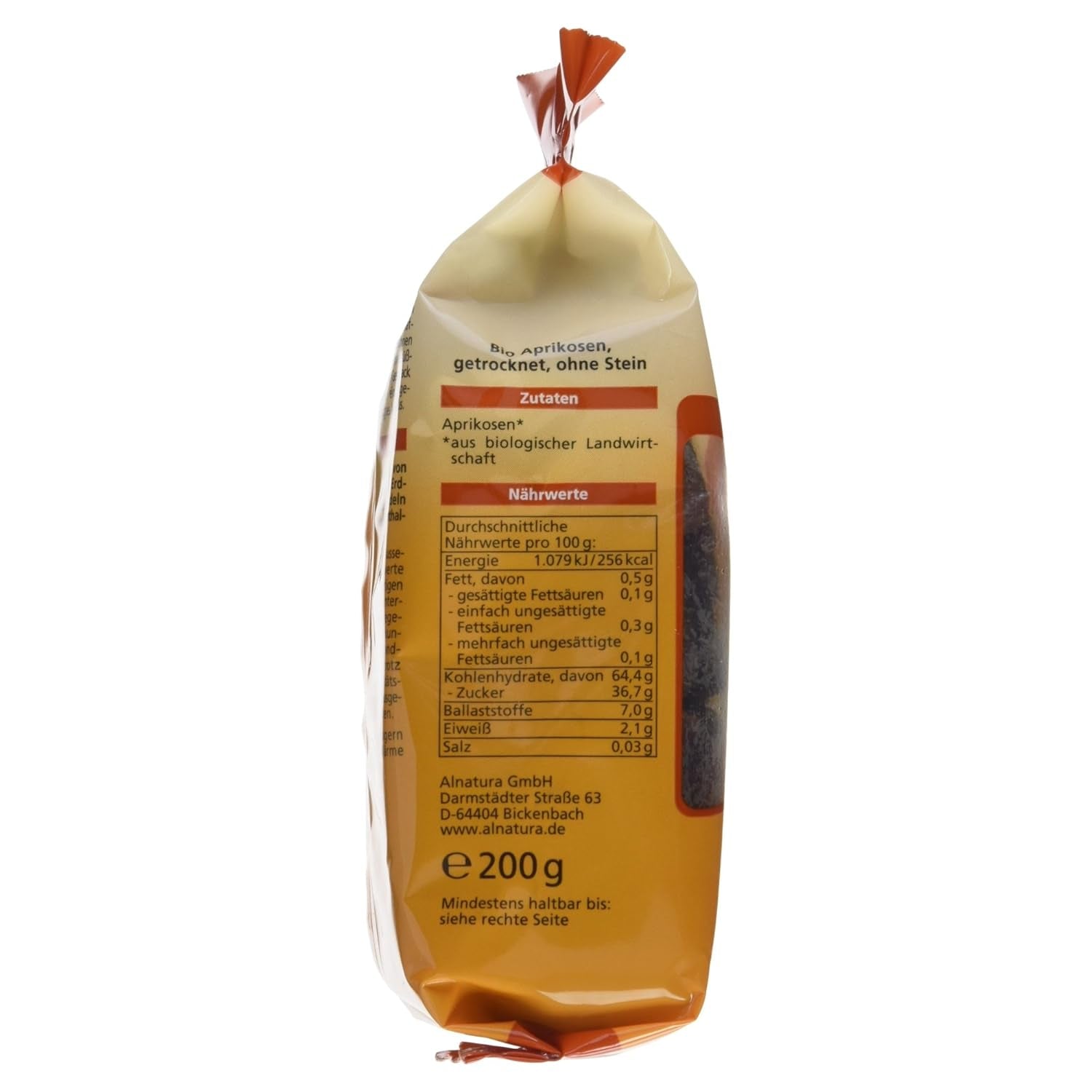 Caise organice uscate, fără sâmbure, 200g Produse deshidratate Naty Shop