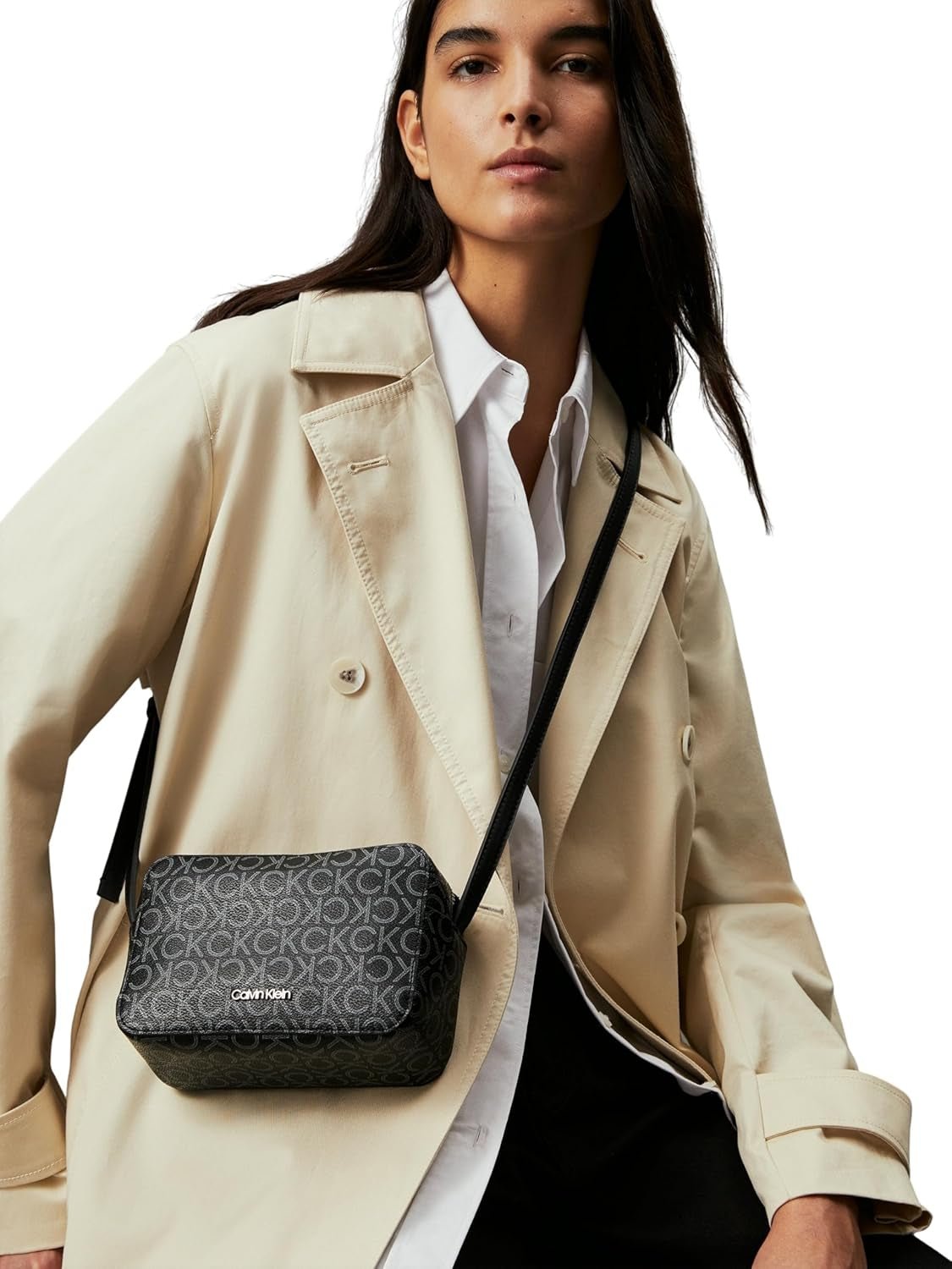 Calvin Klein damă geantă de umăr Ck Must Camera Bag Mono Klein, negru (Black Mono), mărime naturală Genti Femei Naty Shop