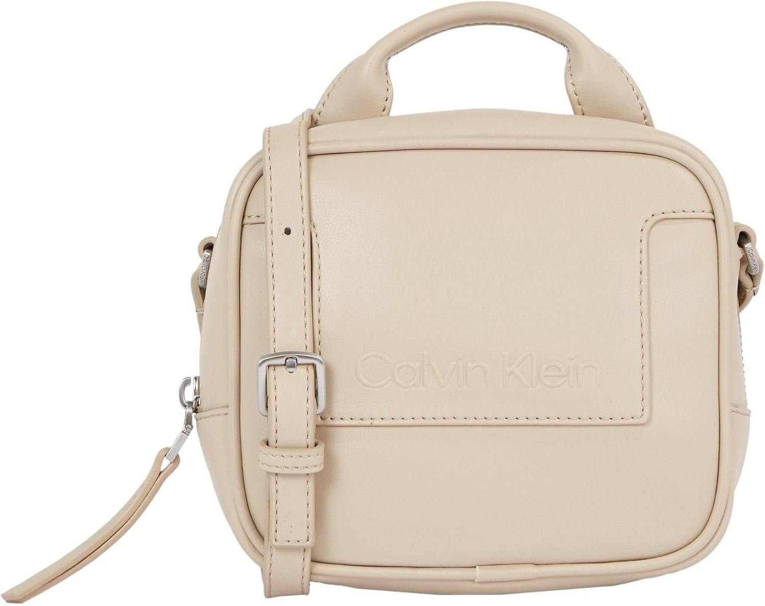 Calvin Klein Ladies Ck Set Camera Bag K60k611073 Crossovers Genti Femei Naty Shop Gri (Doeskin)