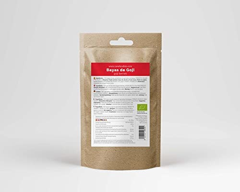 Carefood - Fructe Goji organice - Superfood 100% fructe uscate naturale - gustare organică fără zahăr adăugat și potrivită pentru vegani - aromă dulce cu o ușoară aciditate - 200 g Produse deshidratate Naty Shop