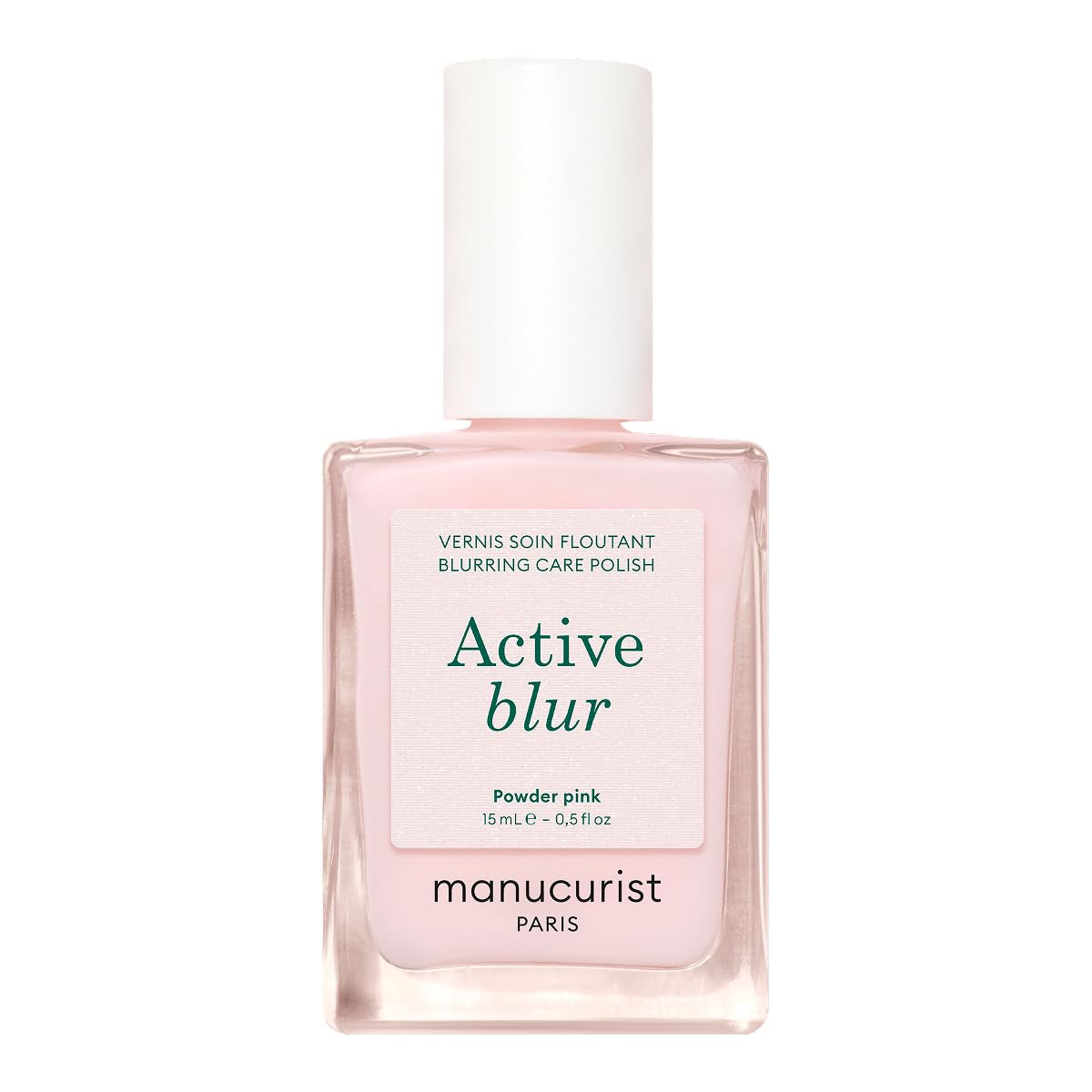 MANUCUIST Nail Care Repair Active Glow Raspberry (Pink) Biobasiert: Süße Mandel, Himbeere, pflegender und glänzender Nagellack, transparenter Pink-Effekt – Nude-Nagellack