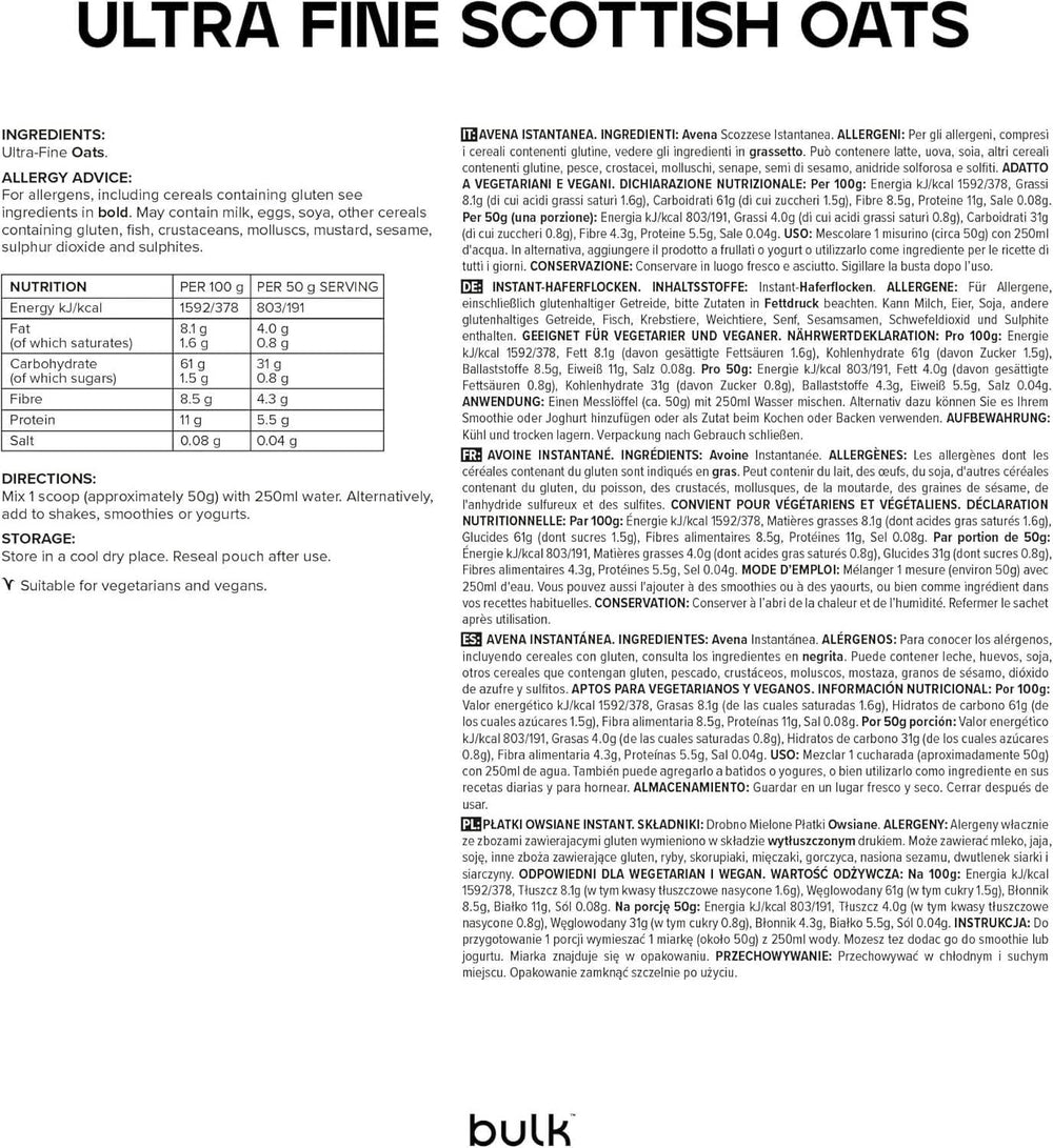 Fein gemahlene Haferflocken von Naty Shop Cereals