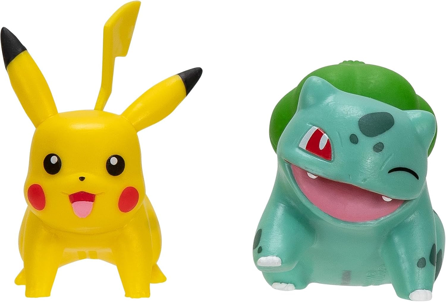 Pokémon PKW3586 – Kampffiguren-Paket – Pikachu und Schiggy, offizielle detaillierte Figuren, je 5 cm. Actionfiguren Naty Shop Pikachu und Bisasam