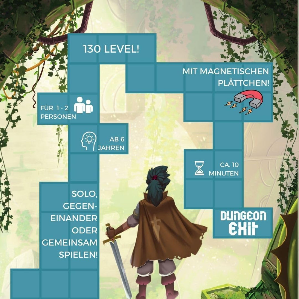 Magnetic Tiles Dungeon Breakout, fesselndes Dungeon-Abenteuer, Spiel zum Legen von Spielsteinen mit zunehmenden Herausforderungen, für 1–2 Spieler ab 6 Jahren