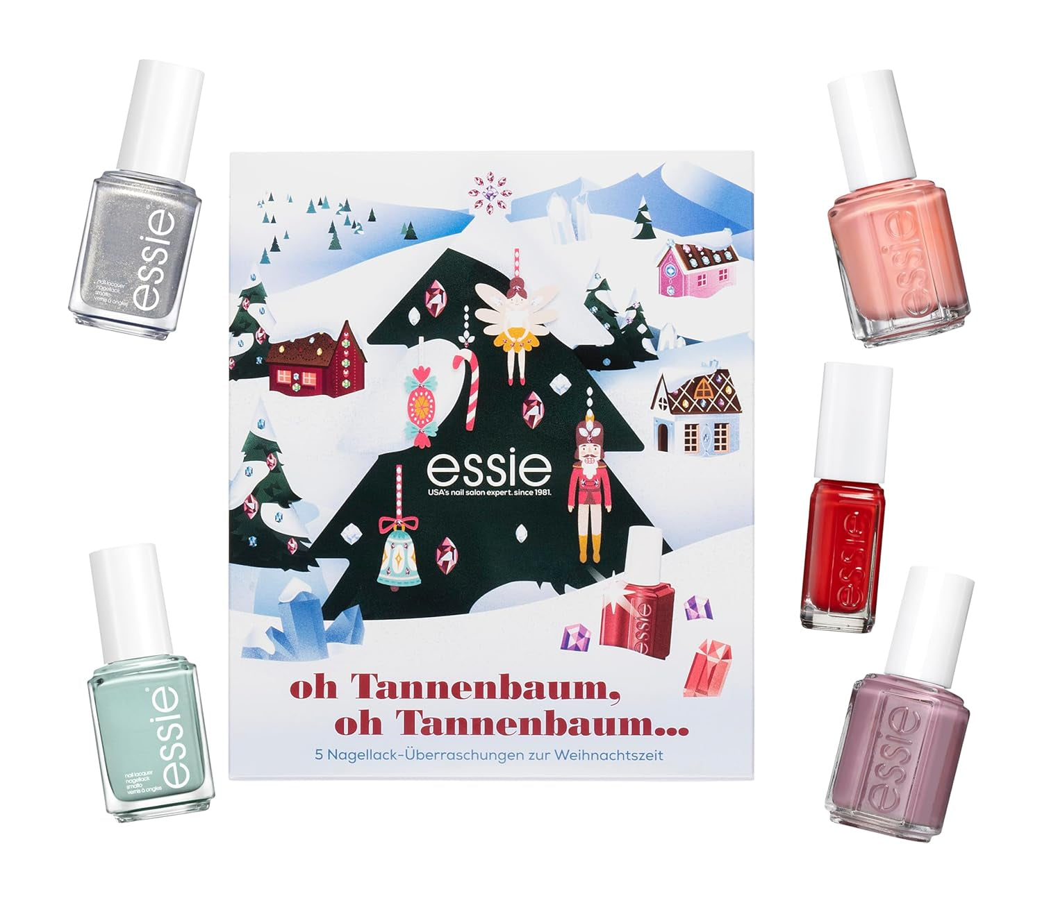 Essie Nailart French-Maniküre-Set (Nr. 01 blanc, Nr. 13 mademoiselle), exklusiver Nagellack: hochwertig, langlebig und farbintensiver