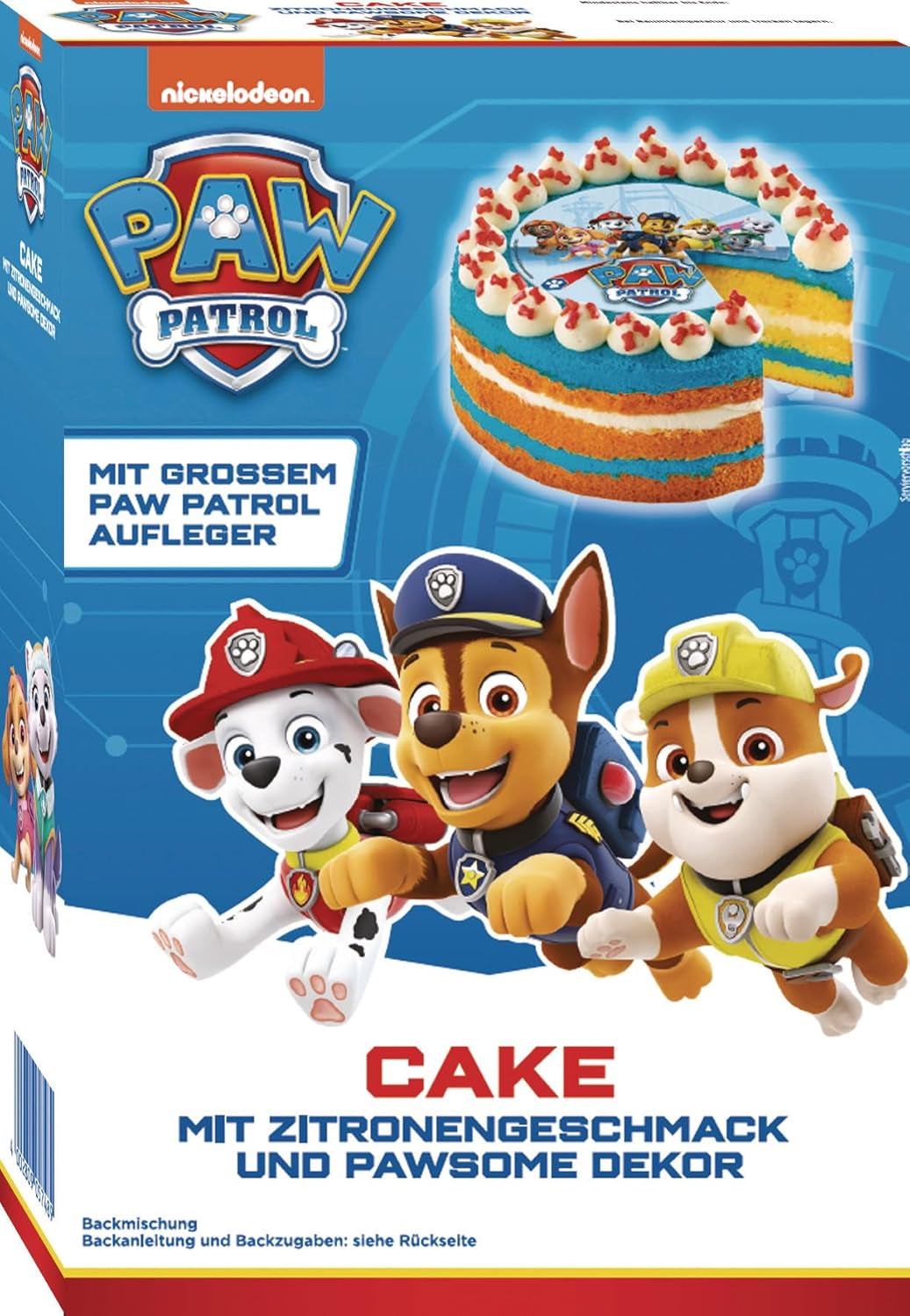 RUF X PAW Patrol Muffin Backmischung Mit Erdbeer-Geschmack, Für 12 Paw Patrol Muffins, Inkl.16 Oblaten-Auflegern Und Pawsome Muffin-Förmchen, 1