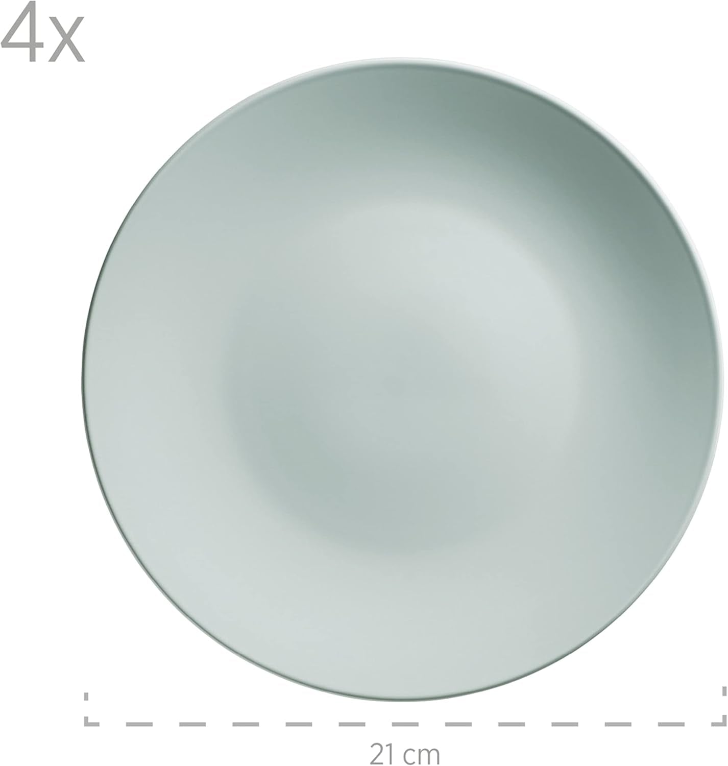 MÄSER Pastell Selection, Modernes Geschirr Set für 4 Personen, 16-teiliges Kombiservice aus Keramik, Steinzeug, Türkis-Grün