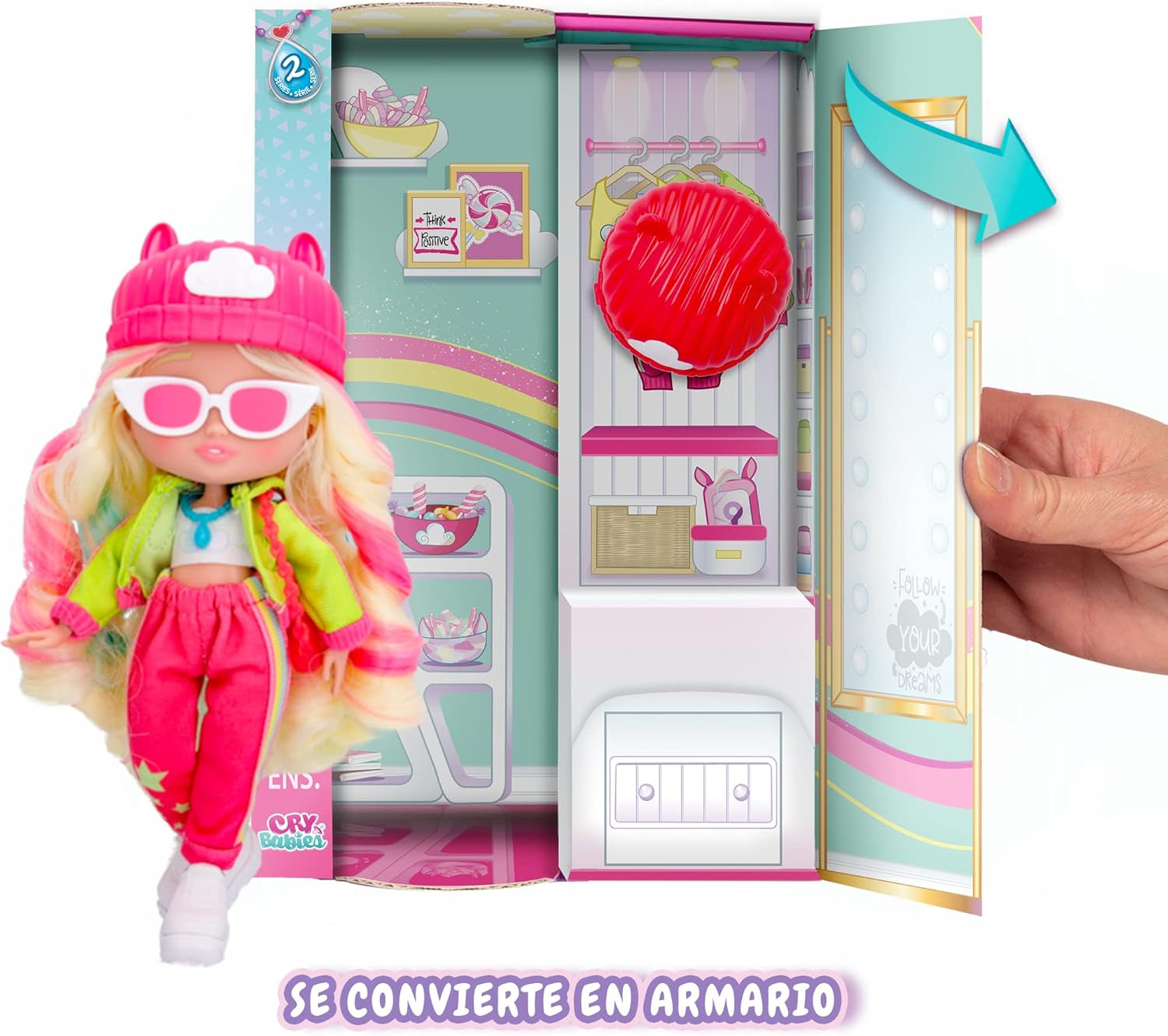 S2 Hannah Modepuppe mit langen Haaren, Stoffkleidung und 10 Accessoires – Spielzeuggeschenk für Mädchen und Jungen ab 5 Jahren