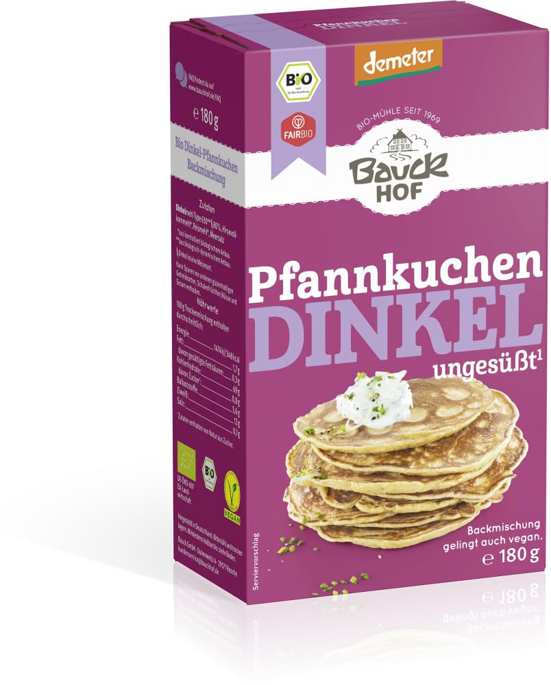 Dinkel-Pfannenkuchen, 180 G Mischung zum Backen und Kochen Naty Shop 3,24 Kg (1Er Pack)