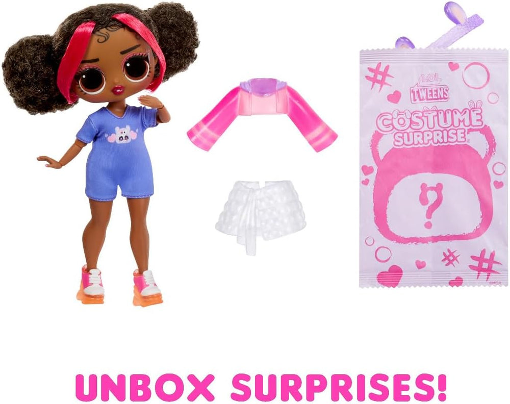 LOL. Überraschung! Tweens Costume Surprise Hoops Cutie Modepuppe mit aufblasbarem Lila Pandakostüm und zahlreichen Überraschungen, u. A. Tolle Mode und Accessoires – Ideal für Kinder ab 4 Jahren