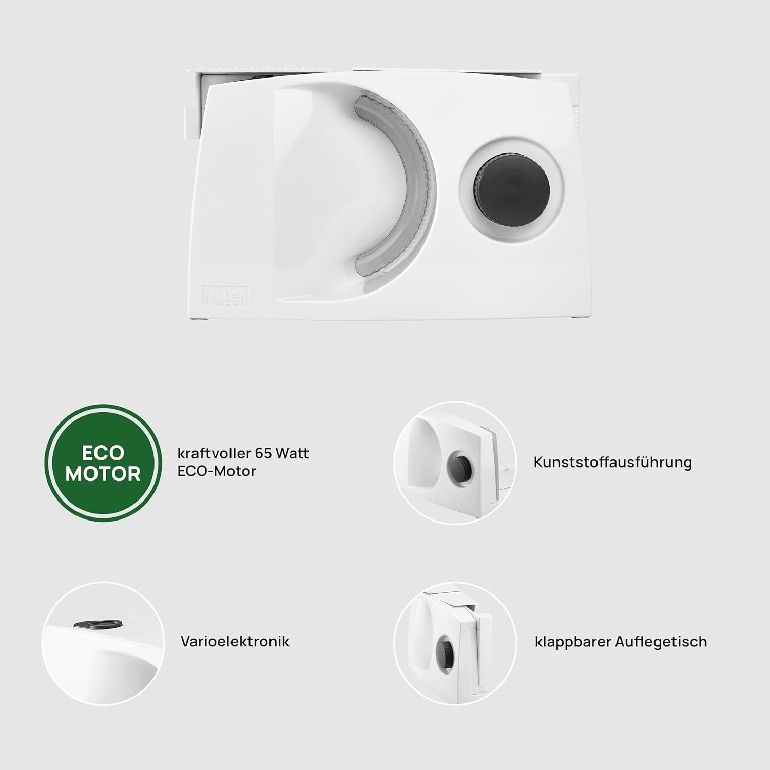 Ritter Markant 05 Multifunktionale klappbare elektrische Brotschneidemaschine und Schneidemaschine mit Eco-Motor Made in Germany Aktenvernichter und Schneidemaschinen Naty Shop