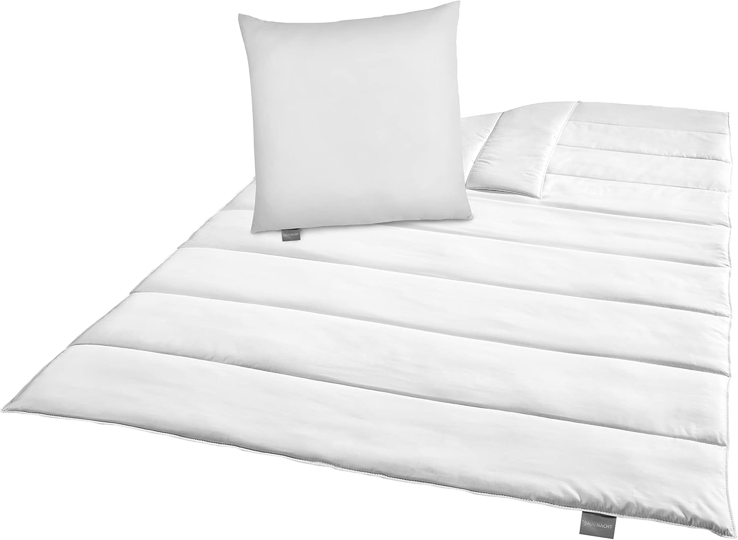 Bettwäsche-Set Traumnacht Green – Bettdecke für alle Jahreszeiten 135 x 200 cm + Kissen 80 x 80 cm, langlebig mit Mikrofaserbezug, hergestellt nach dem deutschen Qualitätsstandard Bettdecken und Steppdecken Naty Shop Bettwäsche-Set für alle Jahreszeiten (Decke + Kissen 80 x 80 cm) 135 x 200