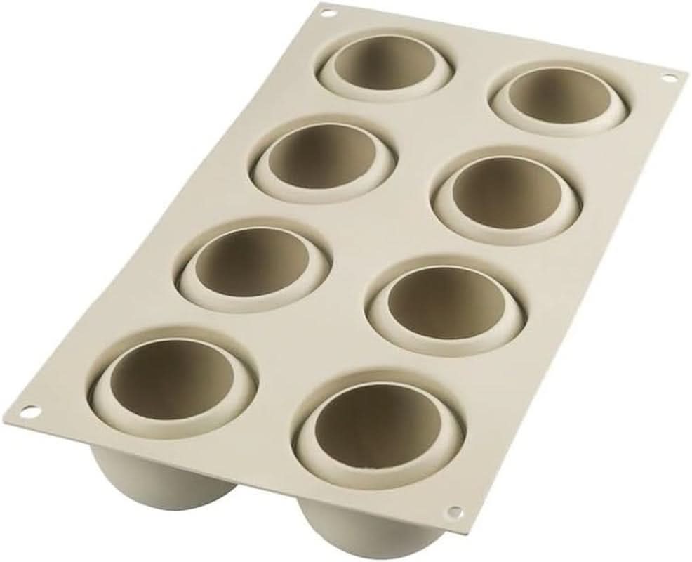 Silikomart, Formă pentru prăjiturele Tartufo de silicon, 8 Monoportii, Ø 62 H 52 mm Bucatarie Naty Shop