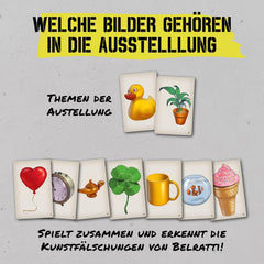 KOSMOS 683320 Belratti, Ist das Kunst oder kann das der Weg sein? Kartenspiel, kooperatives Bilder-Matching-Spiel, 3 bis 7 Spieler ab 8 Jahren