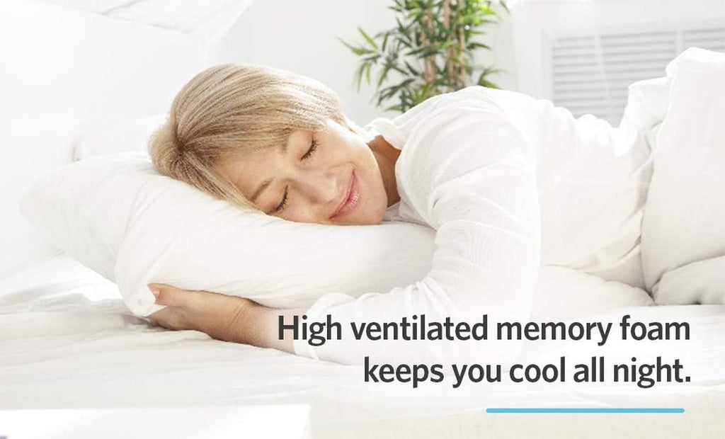 Pernă cu apă Mediflow The Original 5008 50X70Cm cu spumă visco, albă, unică, 1 bucată (1 pachet) Perne standard Naty Shop