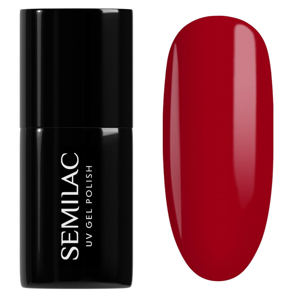 Semilac UV-Nagellack 027 Intensives Rot, 7 ml, Hottie-Kollektion