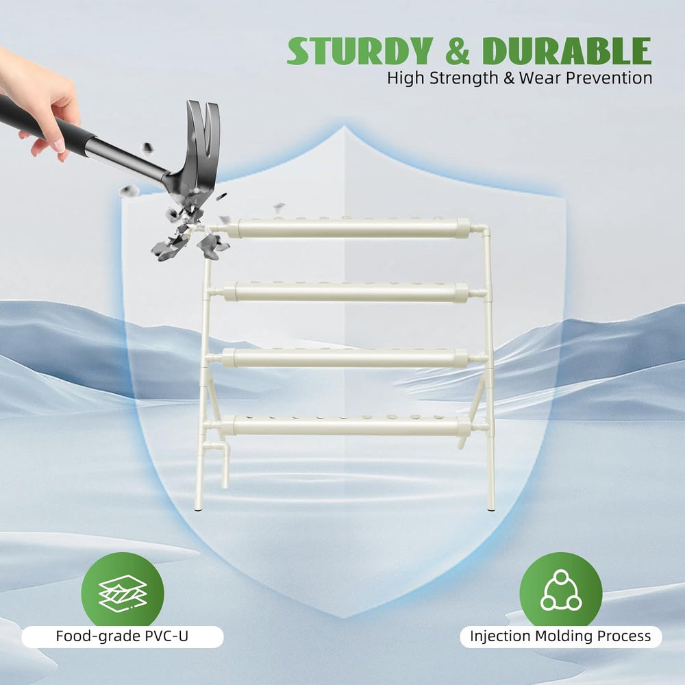 Hydrokultur-Anbauset, 36 Löcher, Hydrokultur-Pflanzenbewässerungssystem, Hydrokultur-Anbauset für Garten, Zuhause, Garten, Büro