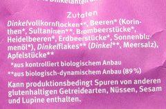 Hof Dinkelbeermüsli, ungesüßt, 425 g