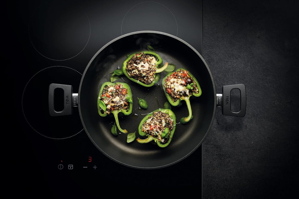 Woll Nowo Titanium Kasserole - Induktiv -, Ø 32 cm, 8 cm hoch, 5,5 Liter, mit 2 Seitengriffen - geeignet für alle Herdarten Formen und Tabletts zum Backen Naty Shop