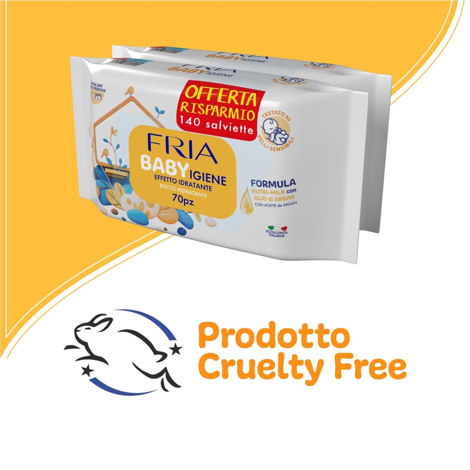 Feuchttücher, 2er-Pack (144 Tücher)